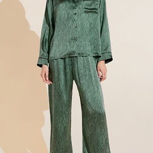 Eberjey Olive Silk Sleepwear